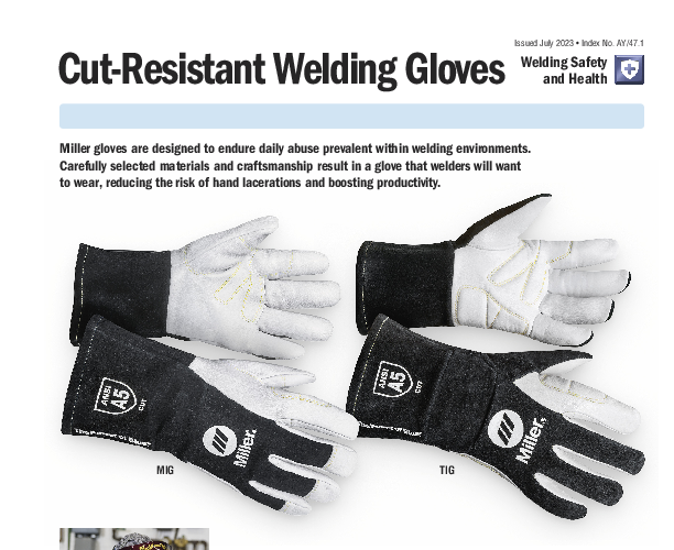 Miller A5 Cut Resistant TIG Welding Gloves 290411