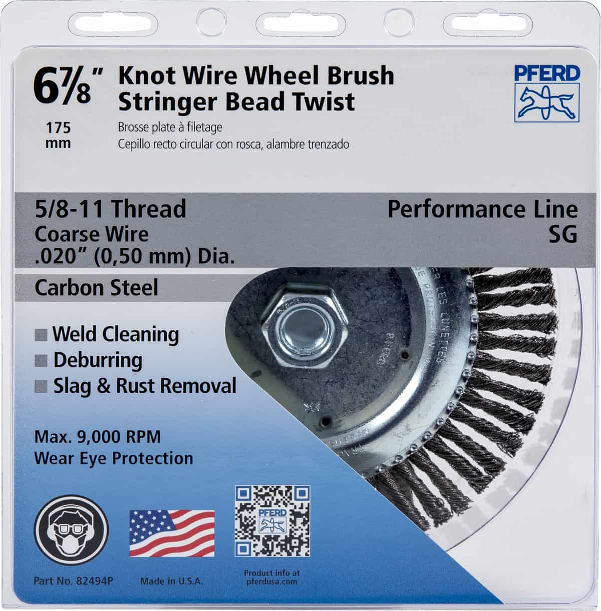 Wire Brush 6'X7/8-5/8 Stringer Bead Twist Threaded Knot