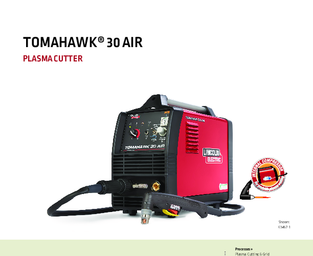 Lincoln Tomahawk 30 AIR Plasma Cutter with Built-in Compressor - Josef Gas