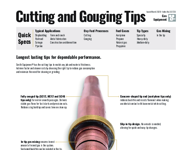 Smith SC12-1 Heavy Duty Acetylene Cutting Tip, Size 1 (5/8